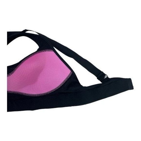 Victoria's Secret Pink Sport Bra M Ultimate Lightly Lined Black Back Closure - Picture 8 of 14